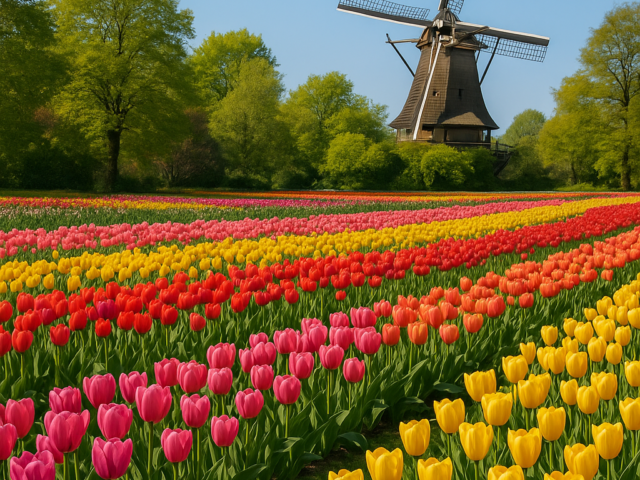🇳🇱&nbsp;Amsterdã na primavera: tulipas, cidades e o momento exato para viver a Europa